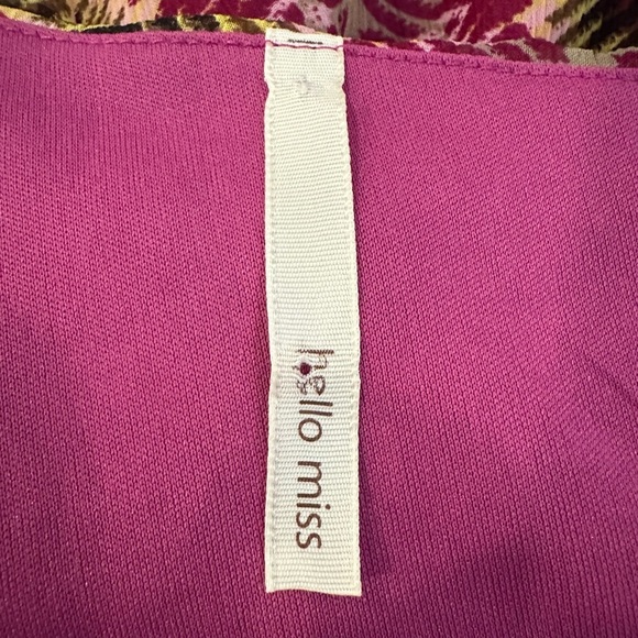 🎄Hello Miss  Abstract One Shoulder Pink Geo Pattern Dress SZ L - Picture 6 of 8